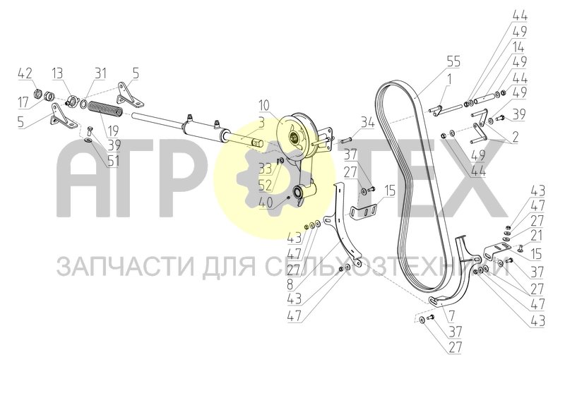 Установка леникса измельчителя (161.29.06.100) (№19 на схеме)